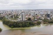 Picture taken with drone of the city of Linhares on the bank of the Doce River - Linhares city - Espirito Santo state (ES) - Brazil
