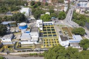 Picture taken with drone of the water treatment plant - Cachoeiro de Itapemirim city - Espirito Santo state (ES) - Brazil