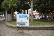 Hand washing device installed in a public square - Coronavirus Crisis - Caraguatatuba city - Sao Paulo state (SP) - Brazil