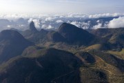 Picture taken with drone of the Agulha Hill - Pontoes Capixabas Natural Monument - Pancas city - Espirito Santo state (ES) - Brazil