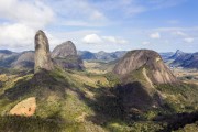 Picture taken with drone of the Agulha Hill - Pontoes Capixabas Natural Monument - Pancas city - Espirito Santo state (ES) - Brazil