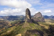 Picture taken with drone of the Agulha Hill - Pontoes Capixabas Natural Monument - Pancas city - Espirito Santo state (ES) - Brazil