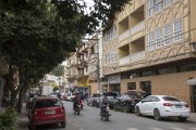 Commercial street with Pomeranian buildings - Santa Maria de Jetiba city - Espirito Santo state (ES) - Brazil