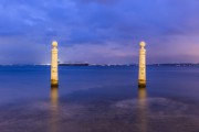 Columns Pier on the Tejo River - Lisbon - Lisbon District - Portugal