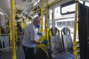 Cleaning the interior of buses because of the coronavirus - Sao Paulo city - Sao Paulo state (SP) - Brazil