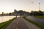 View of Infante Dom Henrique Avenue with Botafogo Bay and Christ the Redeemer in the background - Rio de Janeiro city - Rio de Janeiro state (RJ) - Brazil