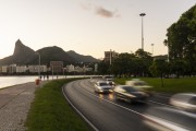 View of Infante Dom Henrique Avenue with Botafogo Bay and Christ the Redeemer in the background - Rio de Janeiro city - Rio de Janeiro state (RJ) - Brazil