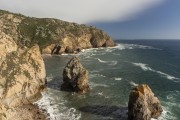 Landscape of rocky cliffs and ocean coast at Cabo da Roca - Sintra municipality - Lisbon District - Portugal