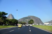 Traffic - Infante Dom Henrique Avenue with the Sugarloaf in the background - Rio de Janeiro city - Rio de Janeiro state (RJ) - Brazil