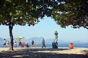 View of Vermelha Beach (Red Beach) with the Frédéric Chopin sculpture (1944) - Rio de Janeiro city - Rio de Janeiro state (RJ) - Brazil