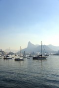 View of Corcovado Mountain from short wall of Urca - Rio de Janeiro city - Rio de Janeiro state (RJ) - Brazil