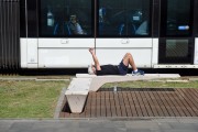 Tourist resting - Mayor Luiz Paulo Conde Waterfront (2016) - Rio de Janeiro city - Rio de Janeiro state (RJ) - Brazil