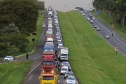 Congested traffic on the Washington Luis Highway between Sao Jose do Rio Preto and Mirassol - Sao Jose do Rio Preto city - Sao Paulo state (SP) - Brazil