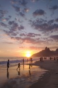 View of the sunset from Ipanema Beach  - Rio de Janeiro city - Rio de Janeiro state (RJ) - Brazil