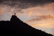 View of Christ the Redeemer from Laranjeiras neighborhood - Rio de Janeiro city - Rio de Janeiro state (RJ) - Brazil