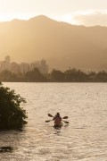 Couple in kayak at Lagoa Rodrigo de Freitas - Rio de Janeiro city - Rio de Janeiro state (RJ) - Brazil