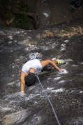 Man climbing rock in the middle of the forest  - Rio de Janeiro city - Rio de Janeiro state (RJ) - Brazil