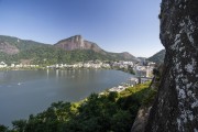 Rodrigo de Freitas Lagoon with Corcovado Mountain in the background  - Rio de Janeiro city - Rio de Janeiro state (RJ) - Brazil