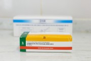 Vaccine box against Covid-19 manufactured by the Butantan Institute - Guarani city - Minas Gerais state (MG) - Brazil