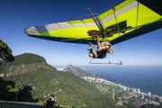 Hang glider take-off from Pedra Bonita (Bonita Stone)/Pepino ramp  - Rio de Janeiro city - Rio de Janeiro state (RJ) - Brazil