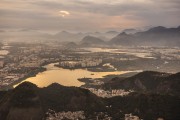 View of lagoons and mountains from Pedra Bonita (Bonita Stone) during the sunset - Rio de Janeiro city - Rio de Janeiro state (RJ) - Brazil