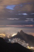 View of the Morro Dois Irmaos (Two Brothers Mountain) at dawn from Pedra Bonita (Bonita Stone)  - Rio de Janeiro city - Rio de Janeiro state (RJ) - Brazil