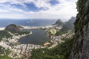 View of Rodrigo de Freitas Lagoon from the top of Corcovado Mountain - Rio de Janeiro city - Rio de Janeiro state (RJ) - Brazil