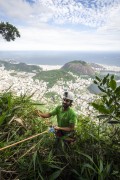 Climber during the climbing to Corcovado Mountain - Rio de Janeiro city - Rio de Janeiro state (RJ) - Brazil