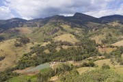 Picture taken with drone of landscape in Mantiqueira Mountain Range - Brasopolis city - Minas Gerais state (MG) - Brazil