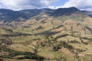 Picture taken with drone of landscape in Mantiqueira Mountain Range - Brasopolis city - Minas Gerais state (MG) - Brazil