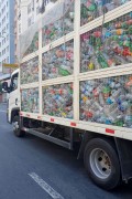 PET bottle collection truck for recycling - Rio de Janeiro city - Rio de Janeiro state (RJ) - Brazil