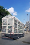 PET bottle collection truck for recycling - Rio de Janeiro city - Rio de Janeiro state (RJ) - Brazil