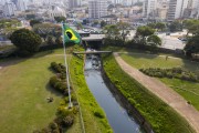 Picture taken with drone of the Ipiranga Stream near the Monument to the Independence of Brazil - Sao Paulo city - Sao Paulo state (SP) - Brazil