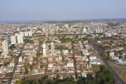 Picture taken with drone of the city center - Botucatu city - Sao Paulo state (SP) - Brazil