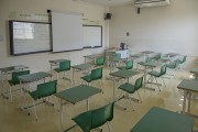 Private school classroom with distance between desks due to the Coronavirus crisis - Sorocaba city - Sao Paulo state (SP) - Brazil