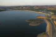 Picture taken with drone of Jati Reservoir of the Transposition of the Sao Francisco River - North axis - Jati city - Ceara state (CE) - Brazil