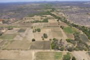 Picture taken with drone of vegetable gardens irrigated by the Terra Nova stream - Cabrobo city - Pernambuco state (PE) - Brazil