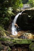 Woman at Jequitiba Waterfall - Tijuca National Park - Rio de Janeiro city - Rio de Janeiro state (RJ) - Brazil