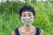 Young woman poses with protective mask against Covid-19 - Guarani city - Minas Gerais state (MG) - Brazil