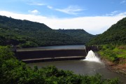 Dam on Antas River - Nova Roma do Sul city - Rio Grande do Sul state (RS) - Brazil