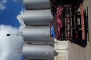 Truck and wine processing tanks - Bento Goncalves city - Rio Grande do Sul state (RS) - Brazil
