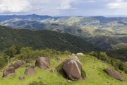 Picture taken with drone of Sao Francisco Stone - set of boulders in Mantiqueira Mountain Range - tourist attraction of the region - Monteiro Lobato city - Sao Paulo state (SP) - Brazil