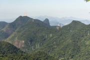 View of Tijuca National Park mountains with Corcovado Mountain in the background - Rio de Janeiro city - Rio de Janeiro state (RJ) - Brazil