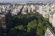 Picture taken with drone of the Tenente Siqueira Campos Park popularly known as Trianon Park - Sao Paulo city - Sao Paulo state (SP) - Brazil