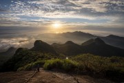 Dawn in Rio de Janeiro seen from Tijuca Peak - Tijuca National Park - Rio de Janeiro city - Rio de Janeiro state (RJ) - Brazil