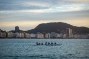 Hawaiian canoe on Copacabana Beach - Rio de Janeiro city - Rio de Janeiro state (RJ) - Brazil