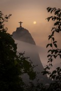View of Christ the Redeemer at dusk from Paineiras - Rio de Janeiro city - Rio de Janeiro state (RJ) - Brazil