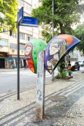 Public telephone known as Orelhao on Barata Ribeiro Street - Rio de Janeiro city - Rio de Janeiro state (RJ) - Brazil