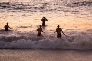 Swimmers entering the sea at Copacabana Beach - Rio de Janeiro city - Rio de Janeiro state (RJ) - Brazil