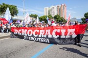 Red Black Democracy Belt - Demonstration in opposition to the government of President Jair Messias Bolsonaro - Rio de Janeiro city - Rio de Janeiro state (RJ) - Brazil